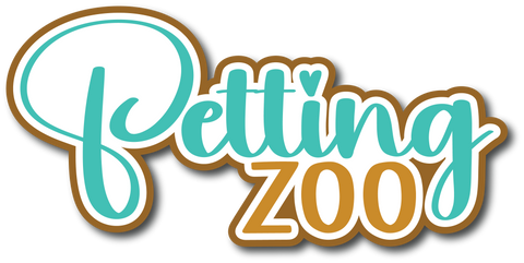 Petting Zoo - Scrapbook Page Title Sticker
