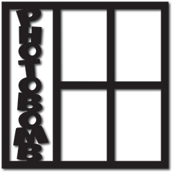 Photobomb  - 4 Vertical Frames - Digital Cut File - SVG - INSTANT DOWNLOAD