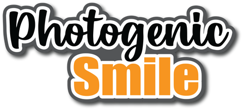 Photogenic Smile - Scrapbook Page Title Die Cut
