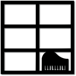 Piano - 6 Frames - Digital Cut File - SVG - INSTANT DOWNLOAD