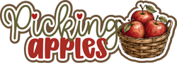 Picking Apples - Scrapbook Page Title Sticker
