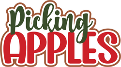 Picking Apples - Scrapbook Page Title Sticker
