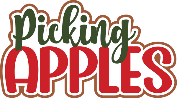 Picking Apples - Scrapbook Page Title Sticker