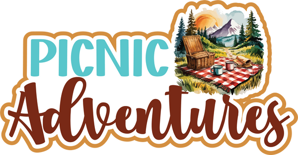 Picnic Adventures - Scrapbook Page Title Sticker
