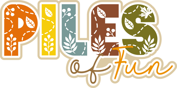 Piles of Fun - Leaves - Scrapbook Page Title Die Cut