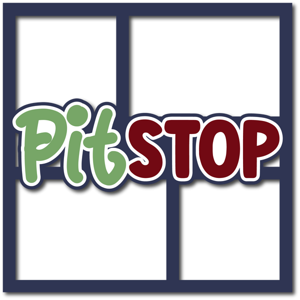Pit Stop - 4 Frames - Layered Overlay - Digital Cut File - SVG - INSTANT DOWNLOAD