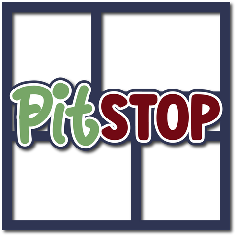 Pit Stop - 4 Frames - Layered Overlay - Digital Cut File - SVG - INSTANT DOWNLOAD