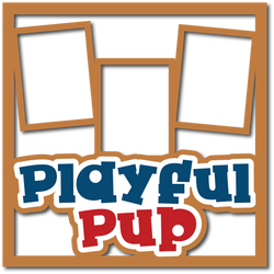 Playful Pup - Layered Overlay - Digital Cut File - SVG - INSTANT DOWNLOAD