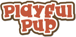 Playful Pup - Scrapbook Page Title Die Cut