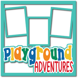 Playground Adventures - 3 Frames - Layered Overlay - Digital Cut File - SVG - INSTANT DOWNLOAD