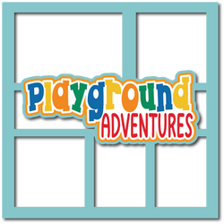 Playground Adventures - 5 Frames - Scrapbook Page Layered Overlay Kit