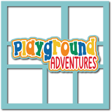 Playground Adventures - 5 Frames - Scrapbook Page Layered Overlay Kit