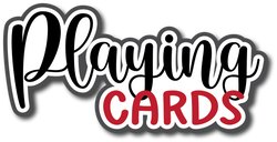 Playing Cards - Scrapbook Page Title Sticker