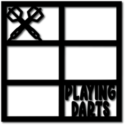 Playing Darts - 6 Frames - Digital Cut File - SVG - INSTANT DOWNLOAD