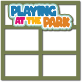 Playing in the Park - 4 Frames - Scrapbook Page Layered Overlay Kit