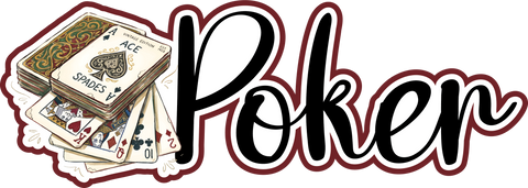 Poker - Scrapbook Page Title Sticker