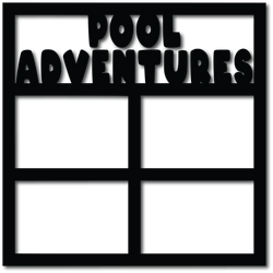 Pool Adventures - 4 Frames - Digital Cut File - SVG - INSTANT DOWNLOAD
