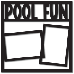 Pool Fun - 2 Frames - Digital Cut File - SVG - INSTANT DOWNLOAD