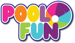 Pool Fun - Scrapbook Page Title Sticker