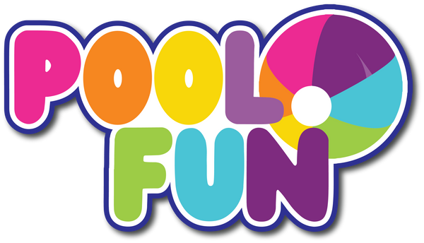 Pool Fun - Scrapbook Page Title Sticker