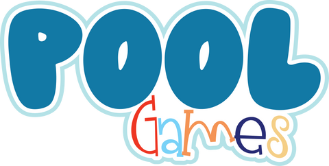 Pool Games - Scrapbook Page Title Die Cut