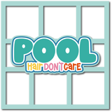 Pool Hair Don't Care - 6 Frames - Scrapbook Page Layered Overlay Kit