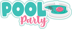 Pool Party - Scrapbook Page Title Die Cut