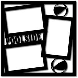 Poolside - 3 Frames - Digital Cut File - SVG - INSTANT DOWNLOAD