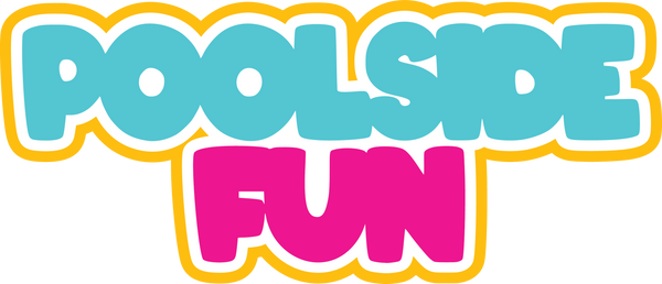 Poolside Fun - Scrapbook Page Title Die Cut