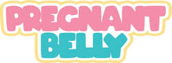Pregnant Belly - Scrapbook Page Title Sticker