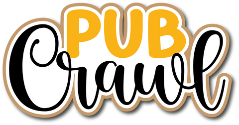 Pub Crawl - Scrapbook Page Title Sticker