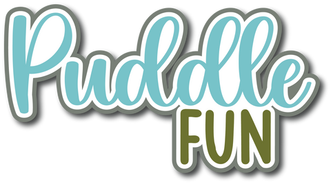 Puddle Fun - Scrapbook Page Title Sticker