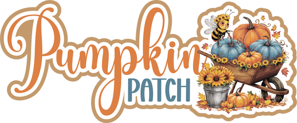 Pumpkin Patch - Scrapbook Page Title Die Cut