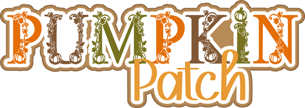 Pumpkin Patch - Scrapbook Page Title Die Cut