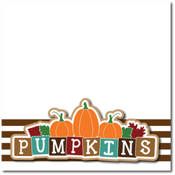 Pumpkins - Printed Premade Scrapbook Page 12x12 Layout