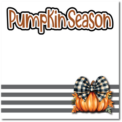 Pumpkin Season - Printed Premade Scrapbook Page 12x12 Layout