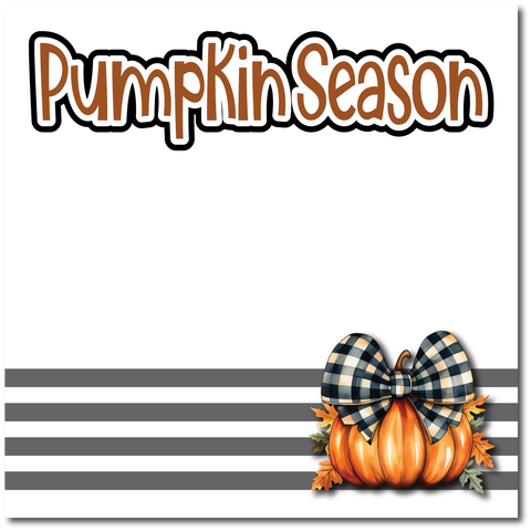 Pumpkin Season - Printed Premade Scrapbook Page 12x12 Layout