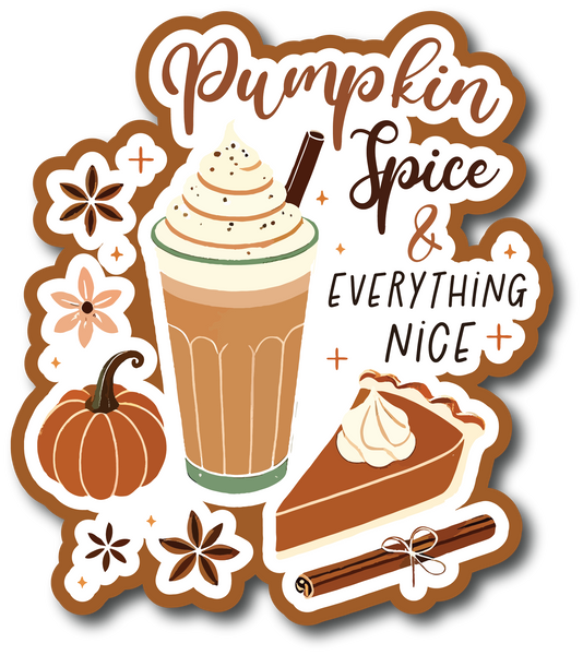 Pumpkin Spice & Everything Nice - Scrapbook Page Title Sticker