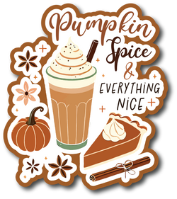 Pumpkin Spice & Everything Nice - Scrapbook Page Title Die Cut