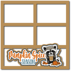 Pumpkin Spice Season - 4 Frames - Scrapbook Page Layered Overlay Kit