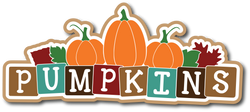 Pumpkins - Scrapbook Page Title Die Cut