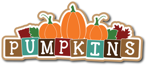 Pumpkins - Scrapbook Page Title Die Cut