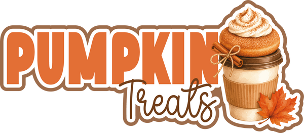 Pumpkin Treats - Scrapbook Page Title Die Cut