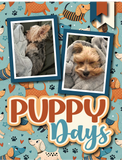 Puppy Days  - Printed Premade Scrapbook Page 8.5 x 11 Layout