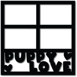 Puppy Love - 4 Frames - Digital Cut File - SVG - INSTANT DOWNLOAD