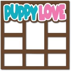 Puppy Love - 8 Frames - Layered Overlay - Digital Cut File - SVG - INSTANT DOWNLOAD