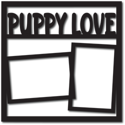 Puppy Love - 2 Frames - Digital Cut File - SVG - INSTANT DOWNLOAD