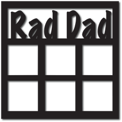 Rad Dad - 6 Frames - Digital Cut File - SVG - INSTANT DOWNLOAD