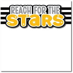 Reach for the Stars - Printed Premade Scrapbook Page 12x12 Layout