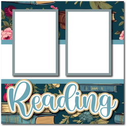 Reading  - Printed Premade Scrapbook Page 12x12 Layout